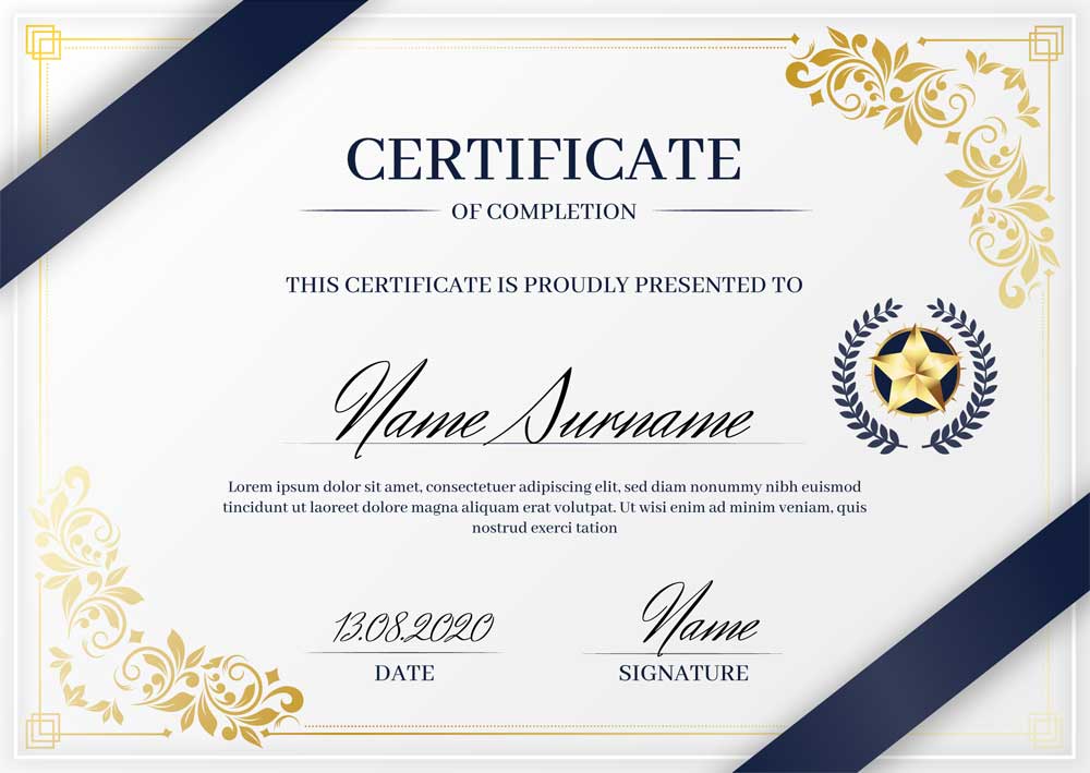 Participation certificate printing with personalised names - Kapricorn Prints