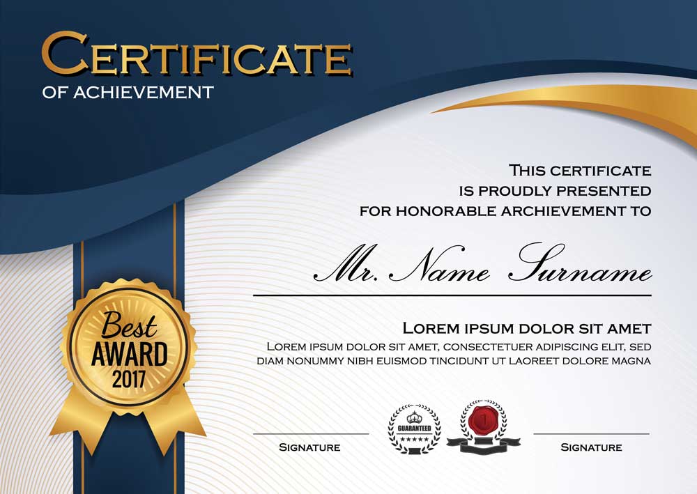 Training and course-completion certificate printing - Kapricorn Prints Bangalore