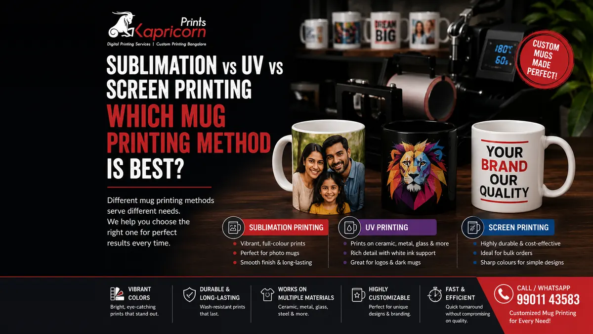 You are currently viewing Sublimation vs UV vs Screen Printing: Which Mug Printing Method Is Best?